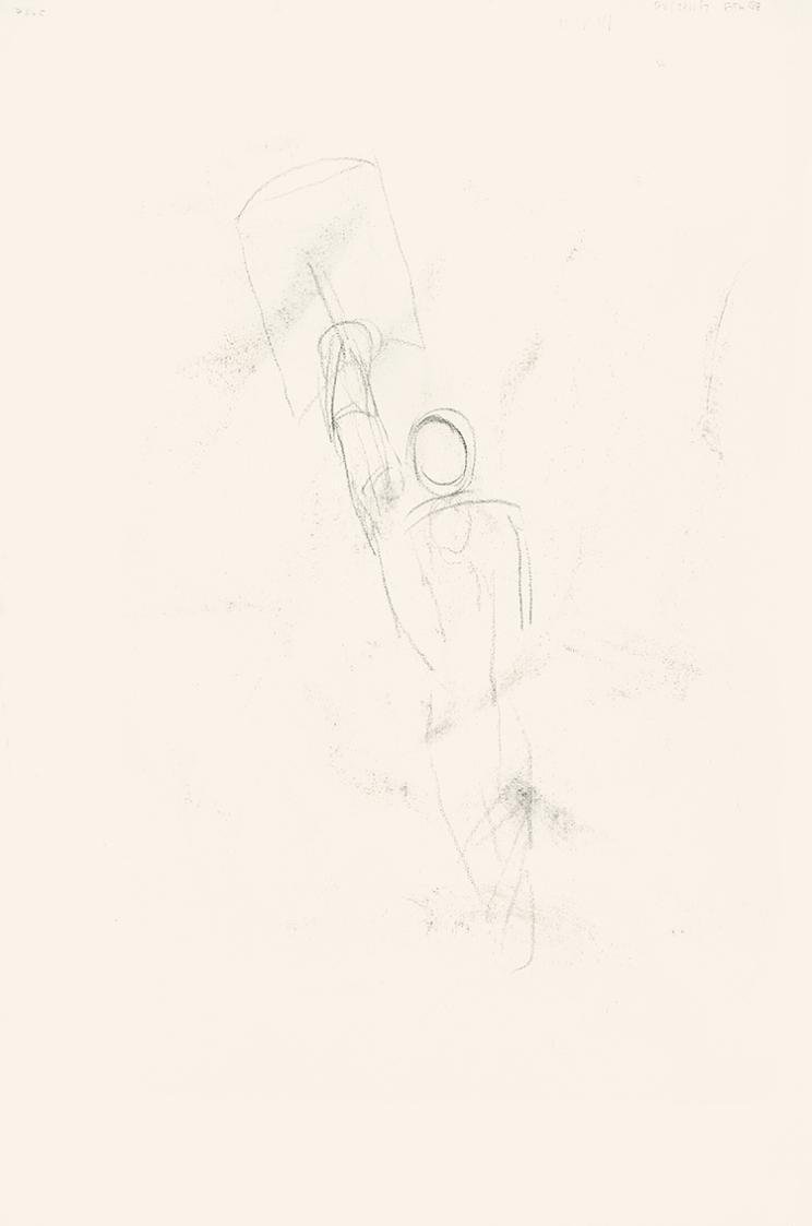 Alfred Wickenburg, Figurenstudie, 1925, Bleistift auf Papier, Blattmaße: 47,5 × 31,5 cm, Leihga ...