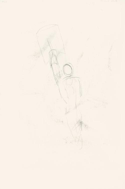 Alfred Wickenburg, Figurenstudie, 1925, Bleistift auf Papier, Blattmaße: 47,5 × 31,5 cm, Leihga ...