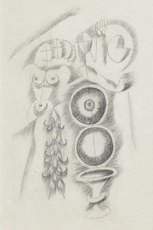Alfred Wickenburg, Büchse der Pandora, 1920/1925, Kohle auf Papier, Blattmaße: 31 × 24,4 cm, Pr ...
