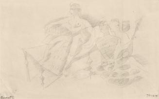 Alfred Wickenburg, Cleopatra, 1920/1925, Bleistift auf Papier, Blattmaße: 26,5 × 39,5 cm, Priva ...