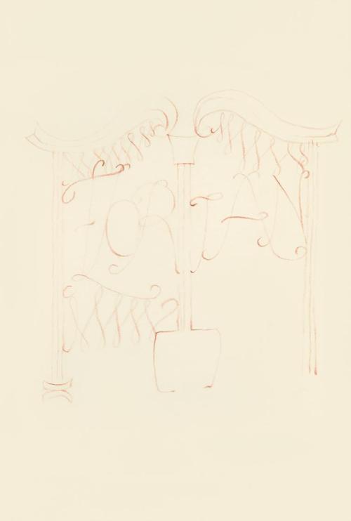 Alfred Wickenburg, Entwurf für den Schriftzug auf dem Cover des Romans "Florian" von Erik Wicke ...