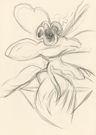 Alfred Wickenburg, Pflanze in einem Blumentopf, 1945/1955, Bleistift auf Papier, Blattmaße: 32, ...