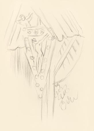 Alfred Wickenburg, Bildstock, 1955/1960, Graphit auf Papier, Blattmaße: 29,5 × 21 cm, Leihgabe  ...