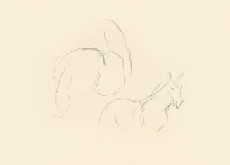 Alfred Wickenburg, Pferdestudien, 1939/1944, Graphit auf Papier, Blattmaße: 21 × 29,5 cm, Leihg ...