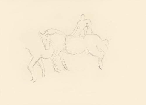 Alfred Wickenburg, Pferdestudien, 1939/1944, Graphit auf Papier, Blattmaße: 21 × 29,5 cm, Leihg ...