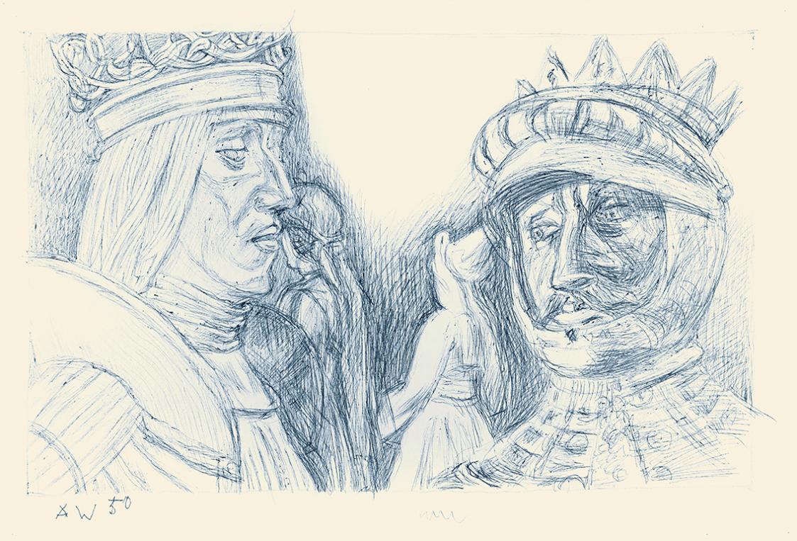 Alfred Wickenburg, Figuren um das Grabmal Maximilian I.: Philipp der Schöne und König Artus, 19 ...