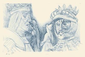 Alfred Wickenburg, Figuren um das Grabmal Maximilian I.: Philipp der Schöne und König Artus, 19 ...