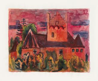 Alfred Wickenburg, Meersburg, 1956, Aquarell über Bleistift auf Papier, Blattmaße: 46,7 × 57 cm ...