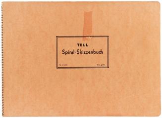 Alfred Wickenburg, Tell Spiral-Skizzenbuch Nr. S 1272 (Nr. 34), um 1950, Kohle und Bleistift au ...