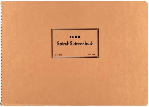 Alfred Wickenburg, Teka Spiral-Skizzenbuch Nr. S 1272 (Nr. 36), um 1950, Kohle und Graphit auf  ...