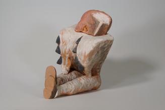 Kurt Hüpfner, Hypnos, um 1990, Terrakotta, Pigmentfarbe, Öl, 21 × 16 × 19 cm, Privatbesitz, Inn ...