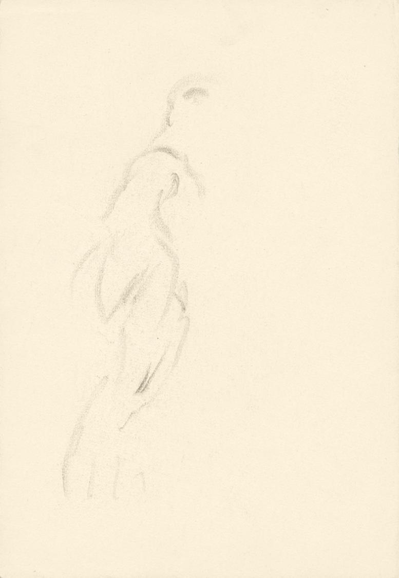 Alfred Wickenburg, Figurenskizze, 1920/1923, Graphit auf Papier, Blattmaße: 25,1 × 17 cm, Priva ...