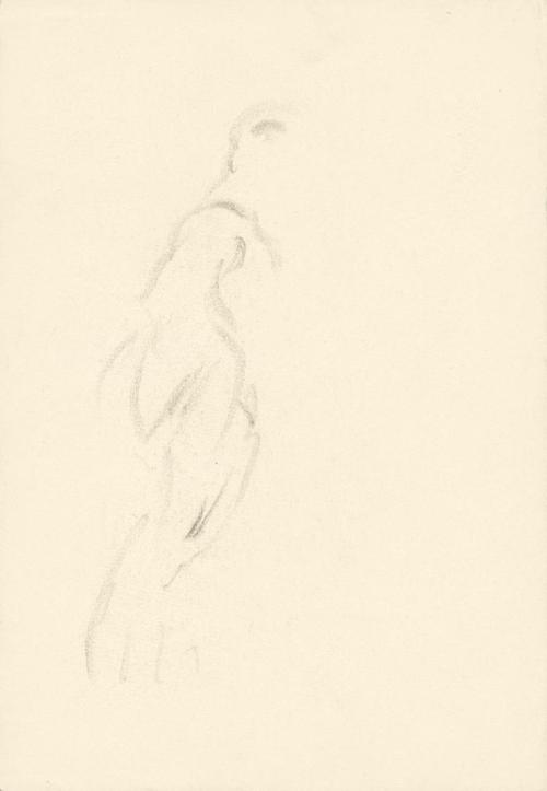 Alfred Wickenburg, Figurenskizze, 1920/1923, Graphit auf Papier, Blattmaße: 25,1 × 17 cm, Priva ...