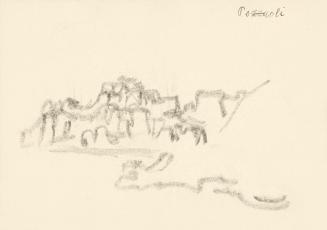 Alfred Wickenburg, Ansicht von Pozzuoli, 1920/1923, Graphit auf Papier, Blattmaße: 17,8 × 25,1  ...