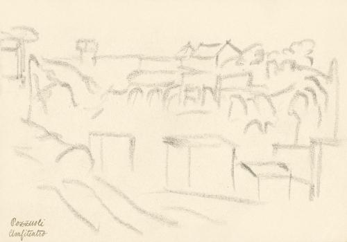 Alfred Wickenburg, Umgebung des Amphitheaters in Pozzuoli, 1920/1923, Graphit auf Papier, Blatt ...