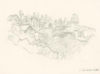 Alfred Wickenburg, Landschaft mit Häusern, S. Leonardo, 1920/1923, Graphit auf Papier, Blattmaß ...