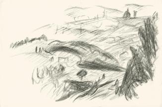 Alfred Wickenburg, Landschaft, 1920/1923, Graphit auf Papier, Blattmaße: 23,5 × 36 cm, Privatbe ...