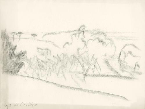 Alfred Wickenburg, Capo di Posillipo, 1920/1923, Graphit auf Papier, Blattmaße: 22 × 28,8 cm, P ...