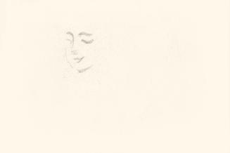 Alfred Wickenburg, Gesicht, 1920/1923, Graphit auf Papier, Blattmaße: 21,7 × 32,2 cm, Privatbes ...