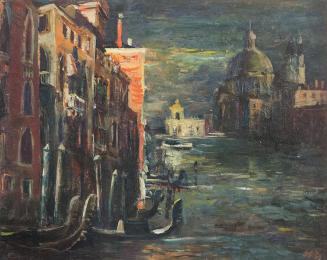 Otto Rudolf Schatz, Venedig, Canale Grande mit Blick zur Kirche Santa Maria della Salute, um 19 ...