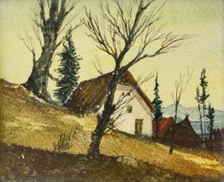 Otto Rudolf Schatz, Keusche, 1943/44, Kaseintempera, Japanlack auf Holz, Privatbesitz