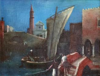 Otto Rudolf Schatz, Motiv aus Venedig, um 1935, Öl auf Karton, 62,5 × 80 cm, Privatbesitz