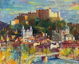 Otto Rudolf Schatz, Salzburg, nach 1952, Öl auf Karton, 25,5 × 31 cm, Privatbesitz