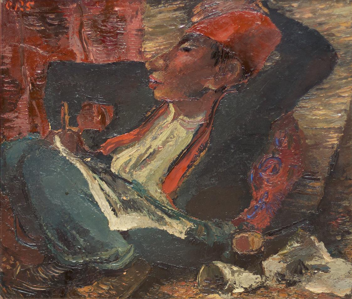 Otto Rudolf Schatz, Orientale, um 1947, Öl auf Malkarton, 55,3 × 65 cm, Privatbesitz