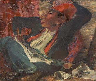 Otto Rudolf Schatz, Orientale, um 1947, Öl auf Malkarton, 55,3 × 65 cm, Privatbesitz