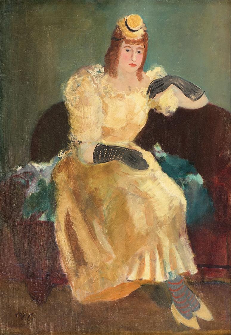 Otto Rudolf Schatz, Fasching, um 1940, Öl auf Leinwand, 64 × 43 cm