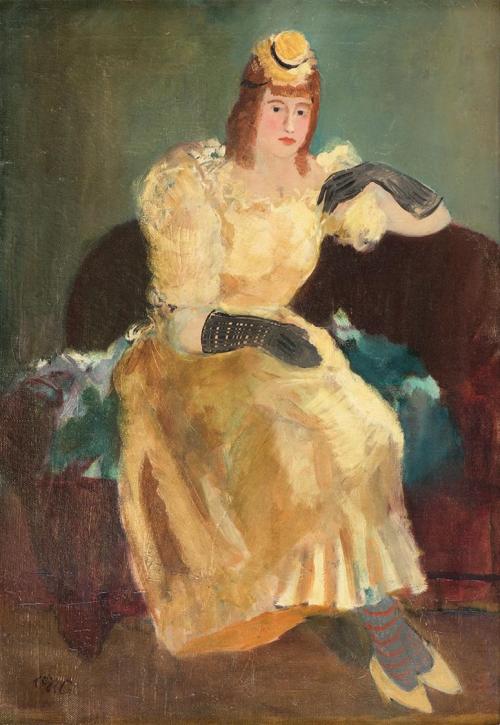 Otto Rudolf Schatz, Fasching, um 1940, Öl auf Leinwand, 64 × 43 cm