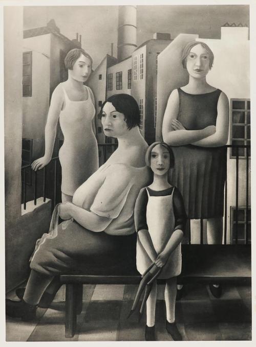 Otto Rudolf Schatz, Der Balkon, 1930, Öl, Blattmaße: 50 × 66,3 cm, Unbekannter Besitz