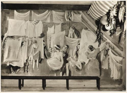 Otto Rudolf Schatz, Freskenzyklus für einen Varieté Keller, um 1938, Wandgemälde, Blattmaße: 50 ...