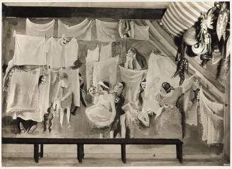 Otto Rudolf Schatz, Freskenzyklus für einen Varieté Keller, um 1938, Wandgemälde, Blattmaße: 50 ...