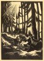 Otto Rudolf Schatz, Jack London: Vagabunden, 1929, Holzschnitt, 23 × 16,5 cm, Literaturhaus Wie ...