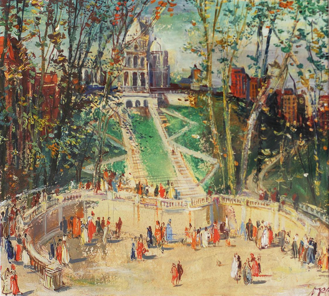 Otto Rudolf Schatz, Paris, Sacre Coeur, um 1950, Öltempera auf Karton, 40 × 46,7 cm, Privatbesi ...