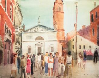 Otto Rudolf Schatz, Campo San Maurizio in Venedig, um 1934, Aquarell auf Papier, Blattmaße: 35, ...