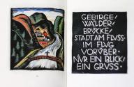 Otto Rudolf Schatz, Max Roden: Reise um die Welt, 1927, Blockbuch, aquarelliert, 12,5 × 10 cm,  ...