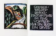 Otto Rudolf Schatz, Max Roden: Reise um die Welt, 1927, Blockbuch, aquarelliert, 12,5 × 10 cm,  ...