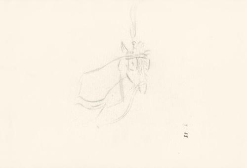 Alfred Wickenburg, Geschmücktes Pferd, 1920/1923, Graphit auf Papier, Blattmaße: 23,6 × 34,8 cm ...