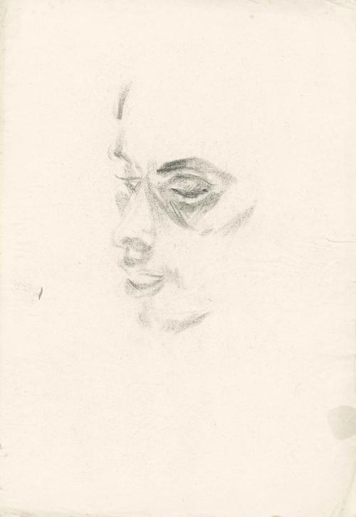 Alfred Wickenburg, Portraitskizze, 1920/1923, Graphit auf Papier, Blattmaße: 30,2 × 21 cm, Priv ...