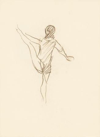 Alfred Wickenburg, Tänzerin, 1930/1935, Braune Kreide auf Papier, Blattmaße: 30,1 × 22,1 cm, Pr ...