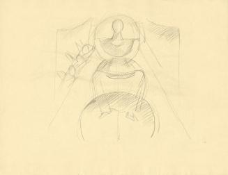 Alfred Wickenburg, Heiligendarstellung, 1920/1925, Bleistift auf Papier, Blattmaße: 23,7 × 31,3 ...