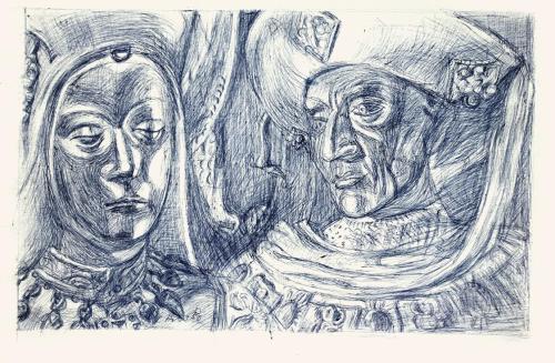 Alfred Wickenburg, Figuren um das Grabmal Maximilian I.: Maria von Burgund und Philipp der Gute ...