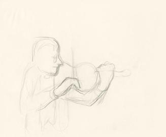 Alfred Wickenburg, Geigenspieler, 1930/1935, Graphit auf Papier, Blattmaße: 18,9 × 22,8 cm, Pri ...