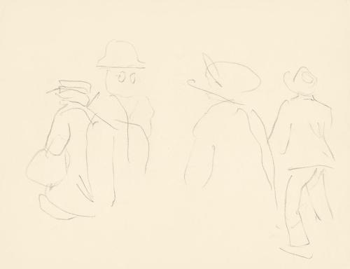 Alfred Wickenburg, Personenstudie, um 1945, Bleistift auf Papier, Blattmaße: 24,1 × 31,4 cm, Pr ...