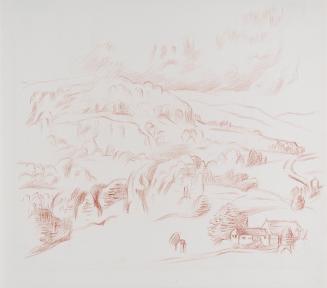 Alfred Wickenburg, Radegund, 1942, Rötel auf Papier, Blattmaße: 26,9 × 30,5 cm, Neue Galerie Gr ...