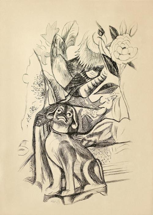 Alfred Wickenburg, Chinoiseries au Château de la Hulpe, 1949, Tusche auf Papier, Blattmaße: 38  ...