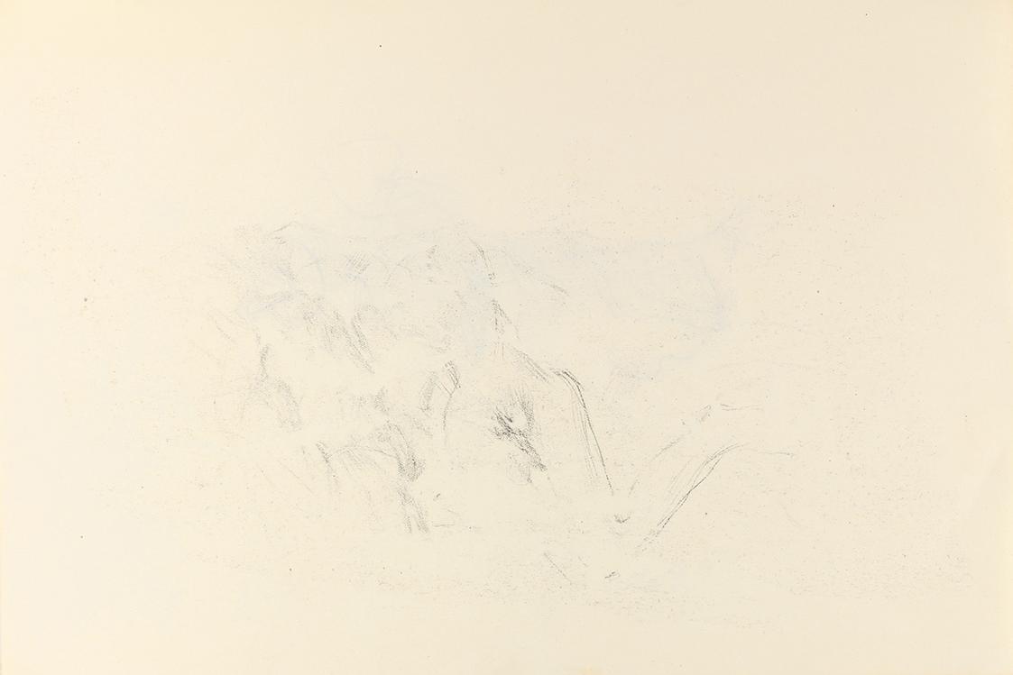 Alfred Wickenburg, Skizze, 1944, Kohle auf Papier, Blattmaße: 22,5 × 31,8 cm, Privatbesitz