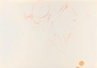 Alfred Wickenburg, Selka Skizzen-Block, 1940/1945, Rötel auf Papier, 41,8 × 31 cm, Privatbesitz